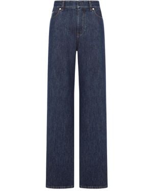 Fendi Jean Rembourré 'Ff' - Bleu