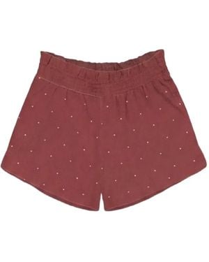 MC2 Saint Barth Meave Rhinestone-Embellished Shorts - Red