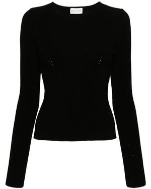 Magda Butrym Sculpted Ribbed T-Shirt - Black
