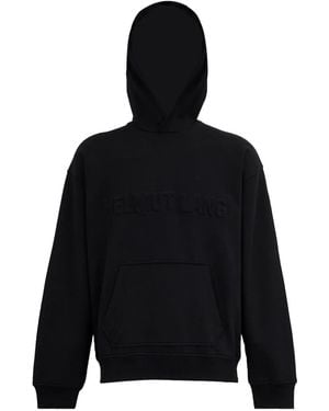 Helmut Lang Embossed Logo Hoodie - Black