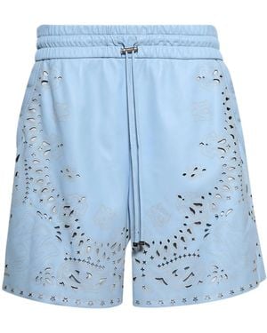 Amiri Cut-Out Detailing Shorts - Blue
