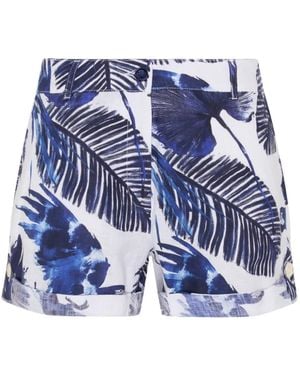 Vilebrequin Papagaio Palm-Leaf Shorts - Blue