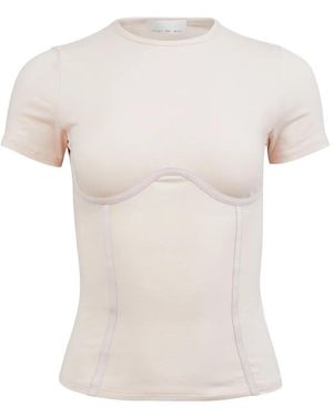 Fleur du Mal Corset Seam T-Shirt - White