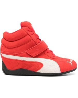 PUMA Speedcat Wedge Lace-Up Sneakers - Red
