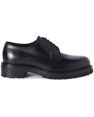 Off-White c/o Virgil Abloh Military Leather Derby Shoes - Black