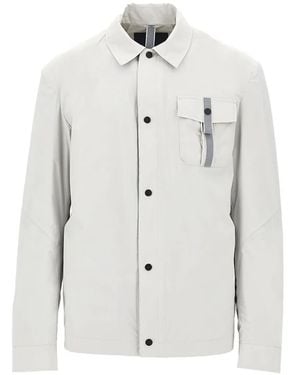 Sease Jib Set Patch-Pocket Overshirt - White