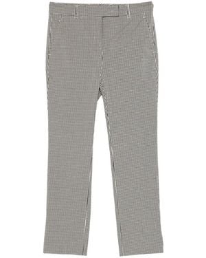 Incotex Gingham-Pattern Trousers - Grey
