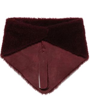 Salvatore Santoro Trimmed Scarf - Red