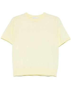 Patrizia Pepe Knitted T-Shirt - Natural