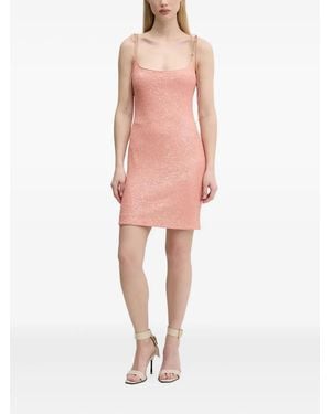 HUGO Sequin Tie-Strap Mini Dress - Pink