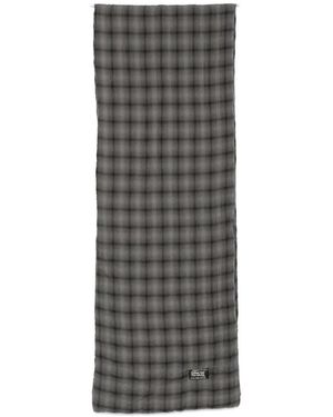 Song For The Mute Check-Pattern Scarf - Grey