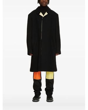 Raf Simons バイカラー コート - ブラック