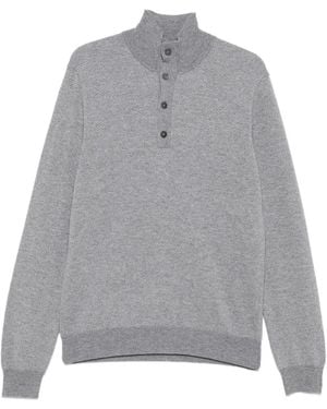 Corneliani Maglione Con Bottoni - Grigio