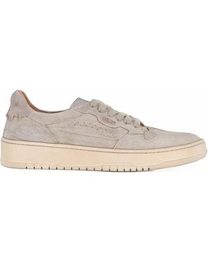 LEMARGO Panelled Lace-Up Trainers - Natural