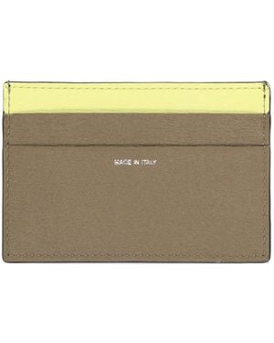 Paul Smith Colourblock Leather Card Holder - Grey