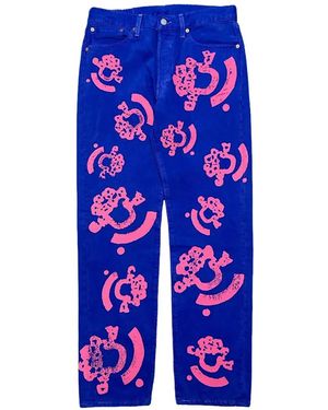 DENIM TEARS X Bstroy Levi's 501 Patterned Jeans - Blue