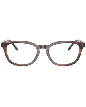Polo Ralph Lauren Striped Browline Glasses - White
