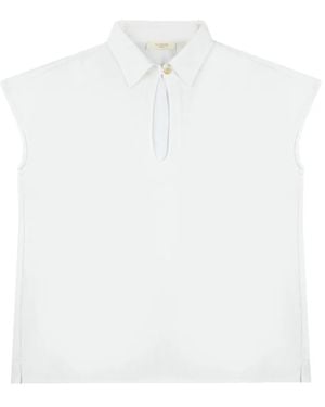 Zanone Keyhole-Detailed Blouse - White