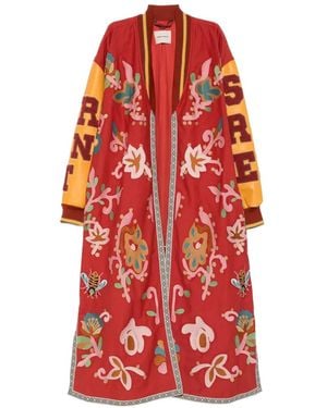 FRONT STREET 8 Floral-Embroidered Coat