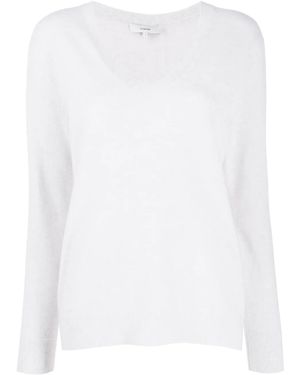 Vince Week End V Neck Knit - White