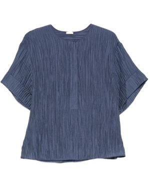 JOSEPH Blouse Froissée À Manches Courtes - Bleu