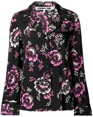 McQ Swallow Floral Print Lounge Shirt - Black