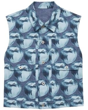 KENZO Apple Pop Denim Top - Blauw