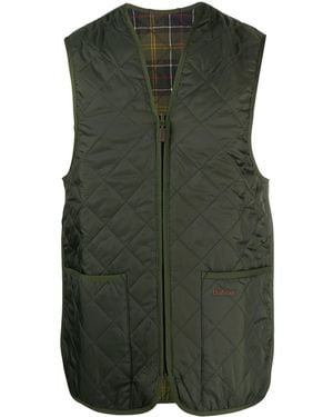 Barbour リバーシブル キルティングジレ - グリーン
