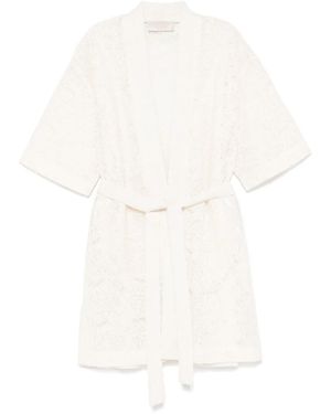 Kaos Abrigo con detalle de lentejuelas - Blanco