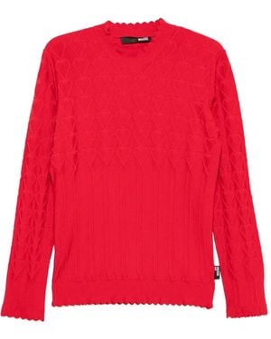 Love Moschino Scalloped-Edge Sweater - Red