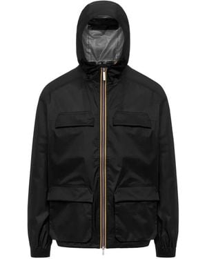 K-Way Clad Extra Light 3L Hooded Jacket - Black
