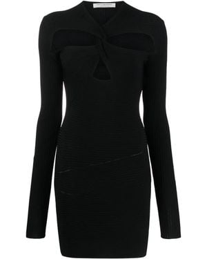 Philosophy Di Lorenzo Serafini Cut-Out Ribbed Minidress - Black