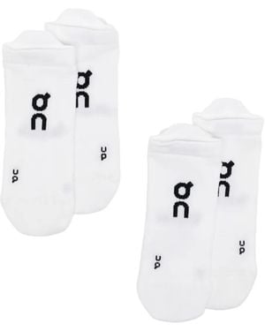 On Shoes Core Run Socks (Set Of Two) - White