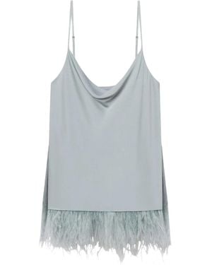 A.L.C. Haut Eliza Bordé De Plumes - Bleu