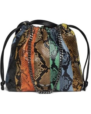 Zadig & Voltaire Rock Today Python-Print Bucket Bag - Black