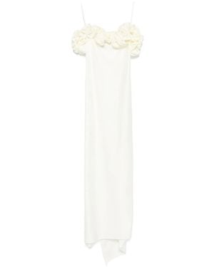 Coperni Abito Lungo Con Ruches - Bianco