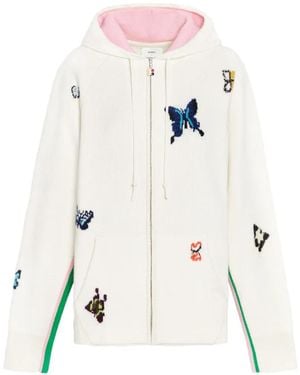 Barrie X Damien Hirst The Butterflies Cashmere Hoodie - Natural