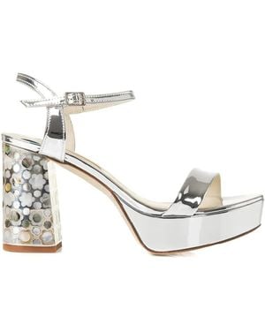 freya rose Glory Platform-Heel Sandals - Metallic