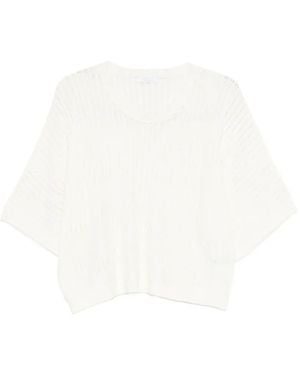 Fedeli T-Shirt En Maille Nervurée - Blanc