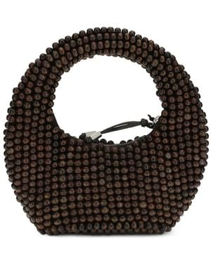 STAUD Reef Beaded Hand Bag - Black