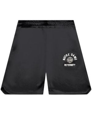 RETERNITY Notre Dame Joggingshorts Mit Logo-Print - Schwarz