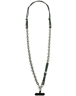 Toga Chain Embellished Phone Strap - White