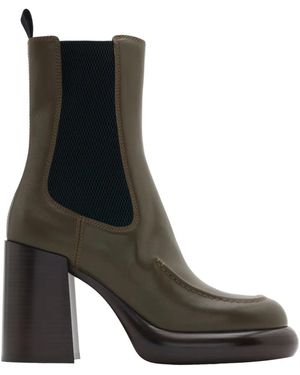 Burberry 95mm Wedge Chelsea Boots - Brown