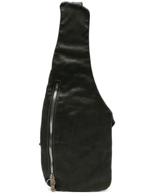 Guidi Leather Shoulder Bag - Black