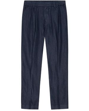 NN07 Pleated Elastic-Waist Trousers - Blue