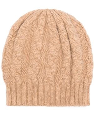 Blanca Vita Cable-Knit Beanie Hat - Natural