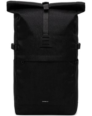 Sandqvist Icon Roll-Top Buckle Backpack - Black