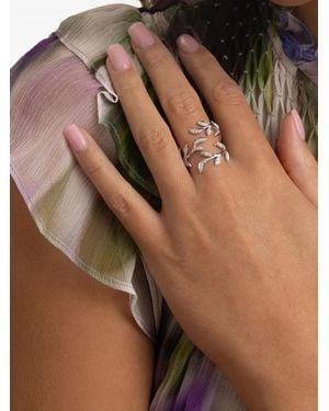 Stefere 18Kt Garden-Bloom Weißgoldring Mit Diamanten - Braun
