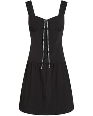 KARL LAGERFELD Logo-Detail Mini Dress - Black