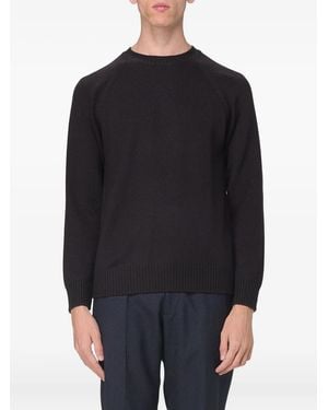 Paolo Pecora Round-Neck Raglan Sweater - Black